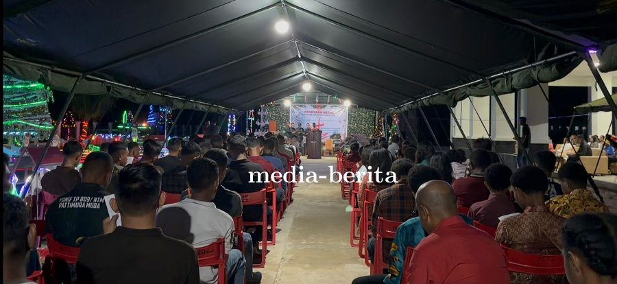 Pererat Tali Kasih, Yonif TP 809/NTM Gelar Perayaan Natal Bersama Masyarakat Sarmi