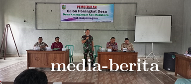 Danramil memberikan Pembekalan Calon Perangkat Desa