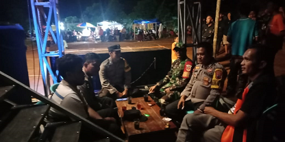 Babinsa Bersama Bhabinkamtibmas dan Satlinmas Rutin melaksanakan Patroli malam