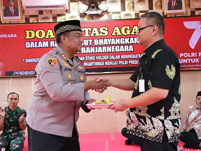 Polres Banjarnegara Gelar Doa Lintas Agama Peringati Hari Bhayangkara Ke-77