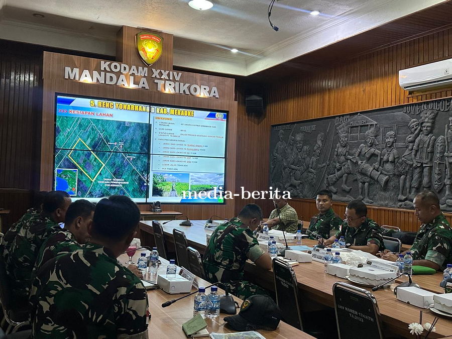 Pangdam XXIV/Mandala Trikora Pimpin Rapat Kesiapan Lahan Satuan Baru Korem, Brigif, Yon TP, Yon Kav,