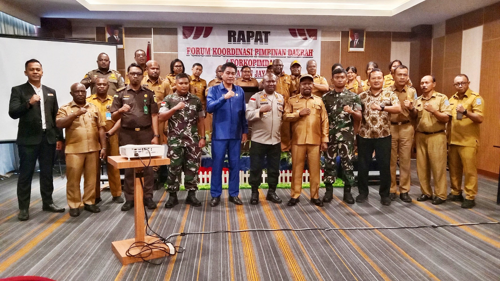 Kodim Jayapura Siap Dukung Pemkab Jayapura Sukseskan PSU dan Peringatan HUT ke-80 RI