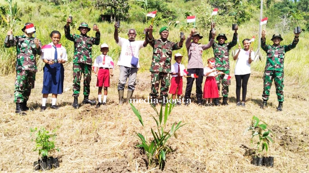 Kodim Jayapura Dukung Korem 172/PWY Tanam 80.000 Bibit Pohon Sambut HUT ke-80 RI