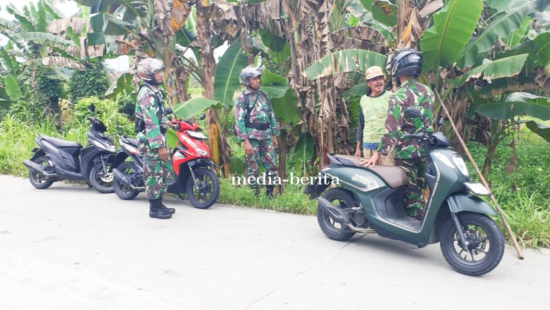 Ciptakan Rasa Aman, Kodim 1701/Jayapura Gelar Patroli Parameter Berkendara dan Komsos