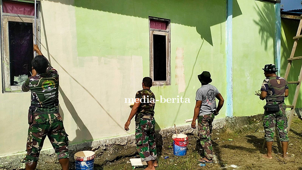 HUT TNI ke-80, Kodim 1701/Jayapura Gelar Karya Bakti Teritorial Prima Rehabilitasi Rumah Ibadah