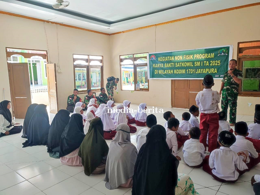 Karya Bakti Satkowil Kodim 1701/Jayapura di Yayasan Nurul Iman: Wujud Nyata Kepedulian TNI untuk Mas
