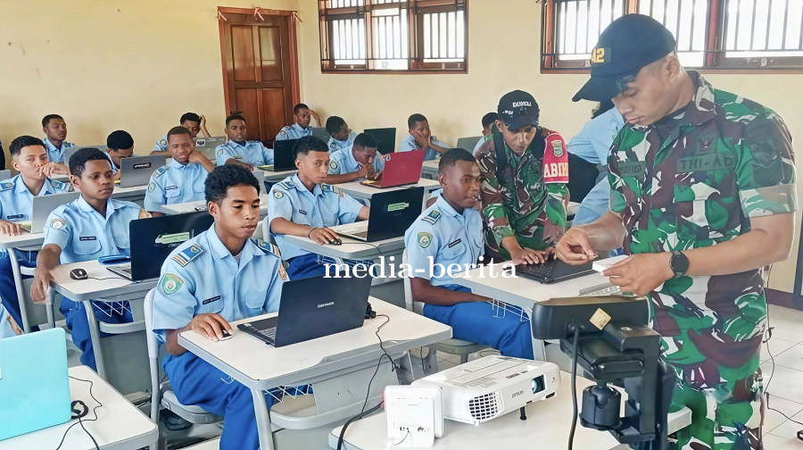 Wujudkan Generasi Muda Berkarakter, Babinsa Koramil Muara Tami Dampingi Tes Psikologi dan IQ Siswa S