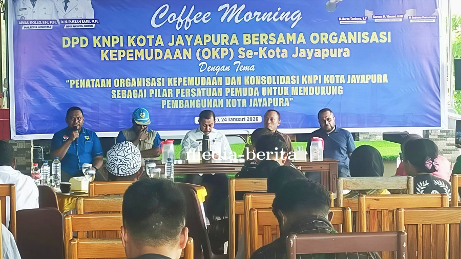 Coffee Morning KNPI Kota Jayapura, Danramil Abepura Dorong Konsolidasi Pemuda dan Penataan Organisas
