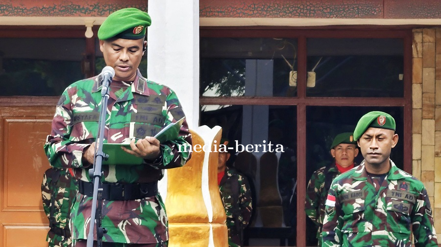 Kasdim 1701/Jayapura Pimpin Upacara Tekankan Disiplin dan Soliditas Prajurit