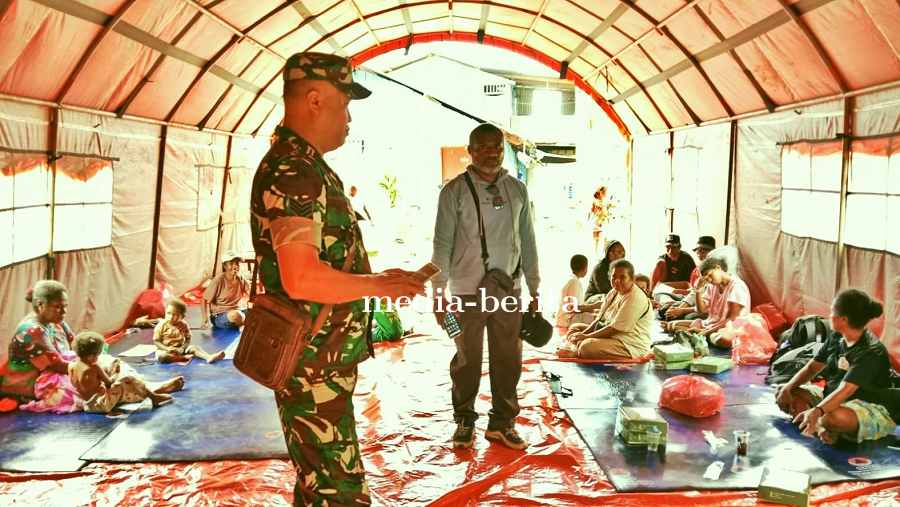 Babinsa Dampingi Pengungsi, Data Kebutuhan Warga Terdampak Kebakaran