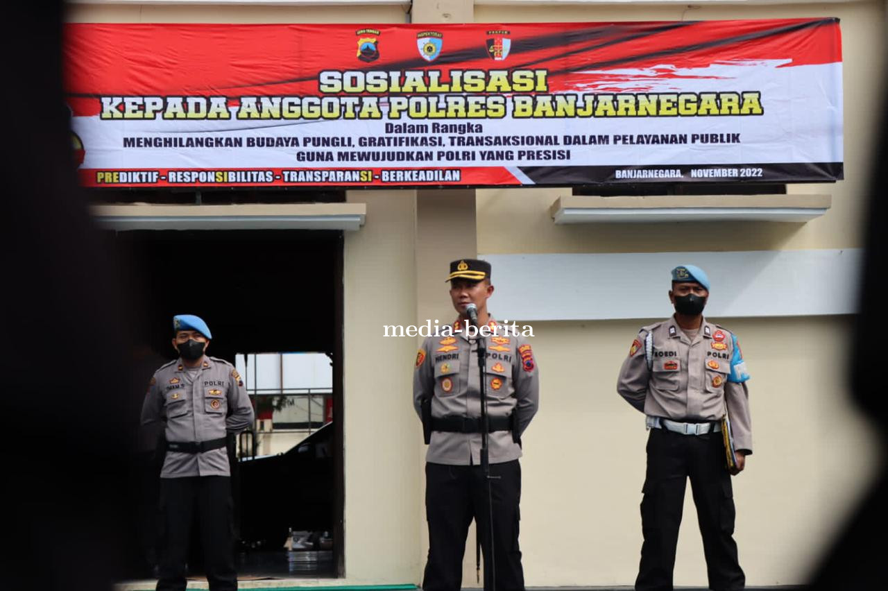 Kapolres Banjarnegara Pimpin Apel Pagi, Ini Arahan Kepada Anggota.