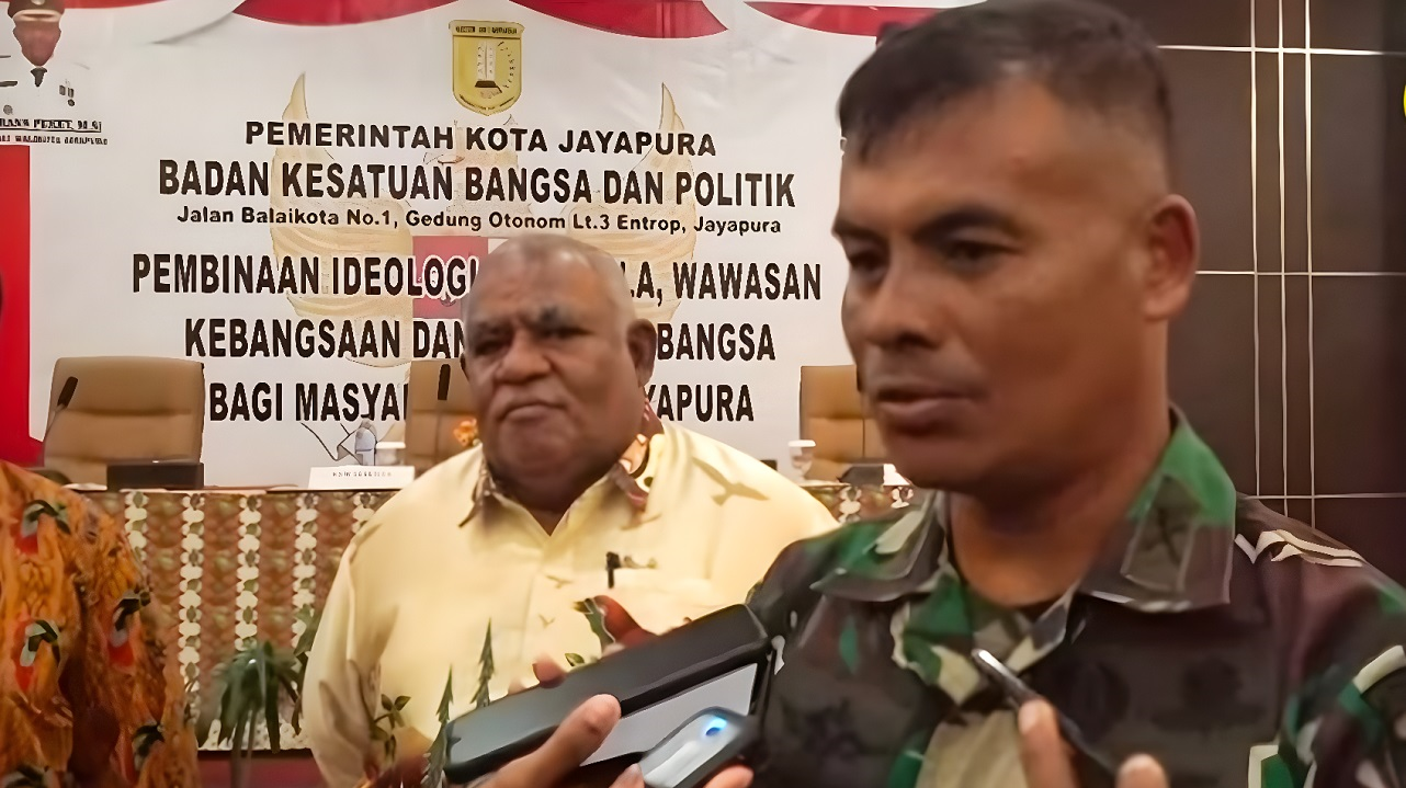 Kodim 1701/Jayapura Bekerjasama Dengan Kesatuan Bangsa dan Politik Adakan Pembinaan Ideologi Pancasi