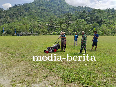 Pembersihan Lapangan Sambut Penutupan TMMD Reguler ke-120