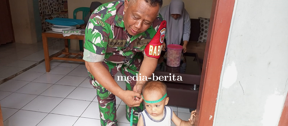 Cegah Stunting Babinsa Melaksanakan Pendampingan Posyandu Balita