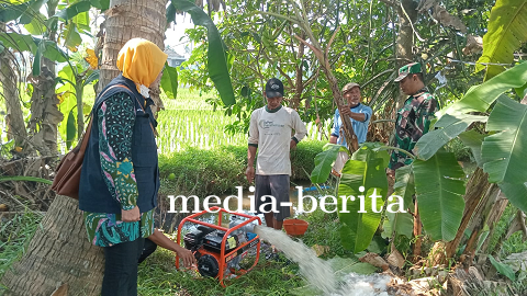 Uji Coba Pompa Air Danramil dan BPP Bersinergi Atasi Musim Kering