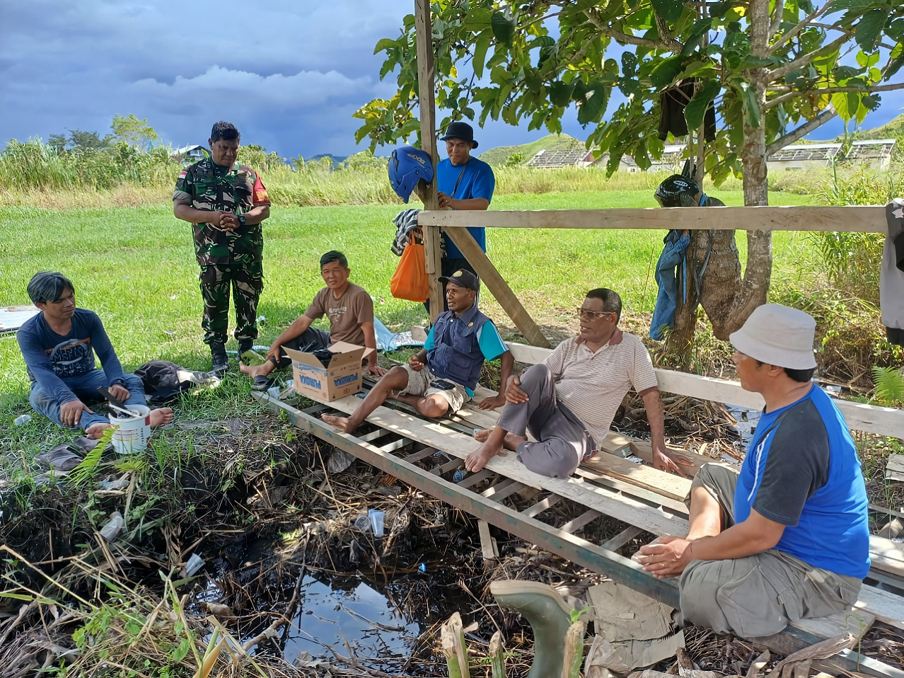 Sukseskan Ketahanan Pangan Wilayah Babinsa Sentani Pendampingan Kelompok Tani Siloam