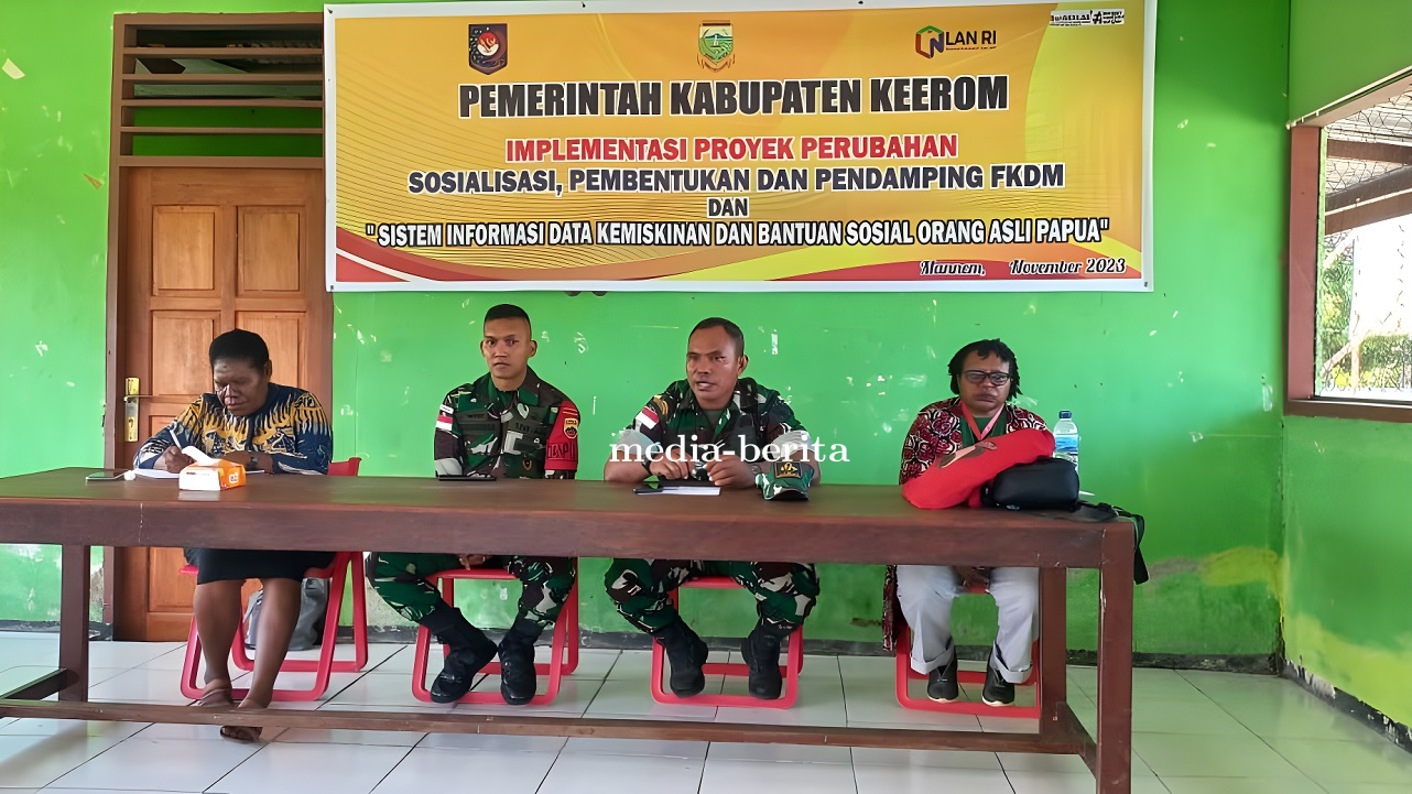 Koramil Arso Dukung Pembentukan dan Pendampingan FKDM Data Kemiskinan dan Bantuan Sosial 