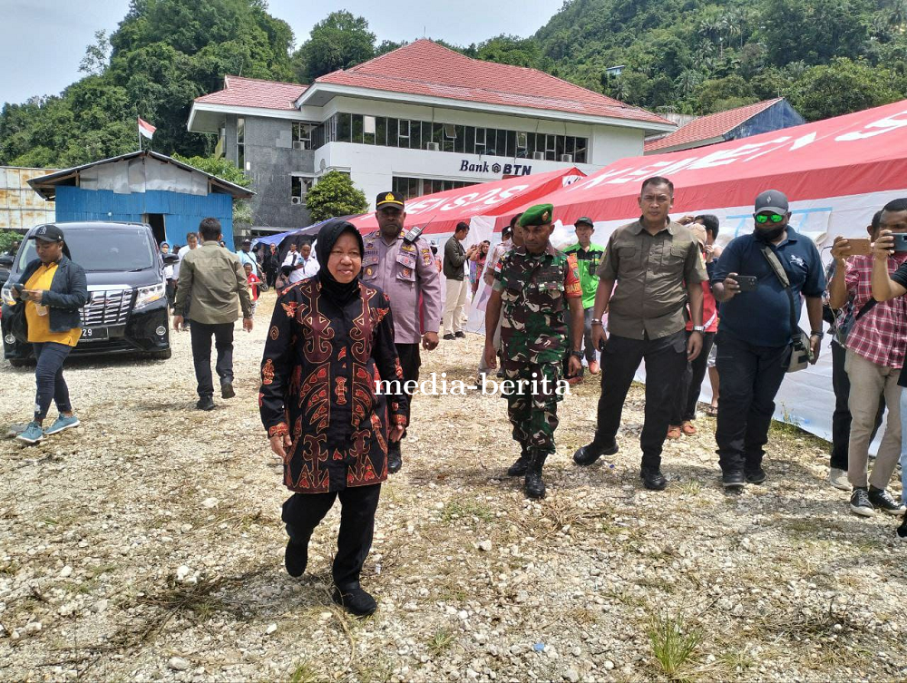 Sinergi Koramil Jayapura Selatan Dan Polsek Amankan Kunjungan Menteri Sosial