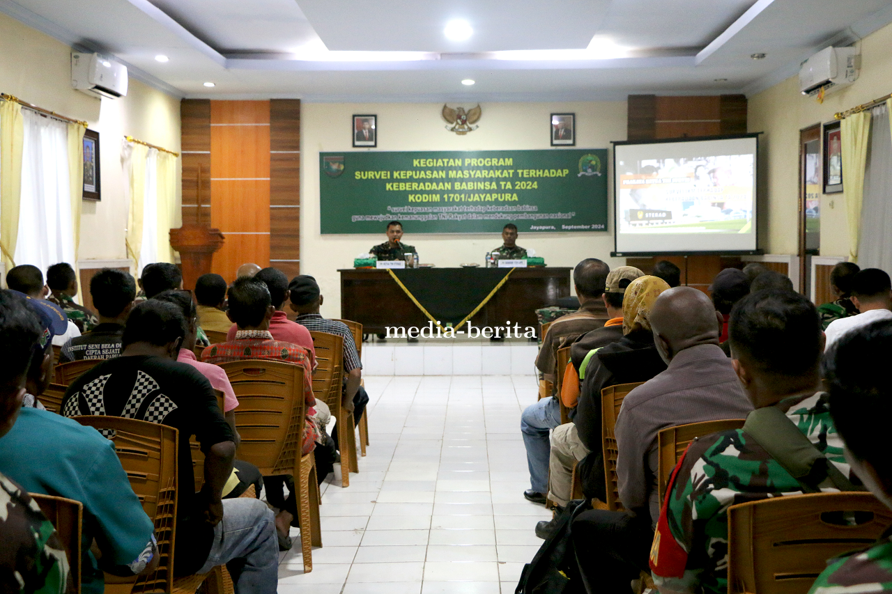 Kodim Jayapura Gelar Survei Kepuasan Masyarakat Kinerja Babinsa Dalam Pembinaan Teritorial 