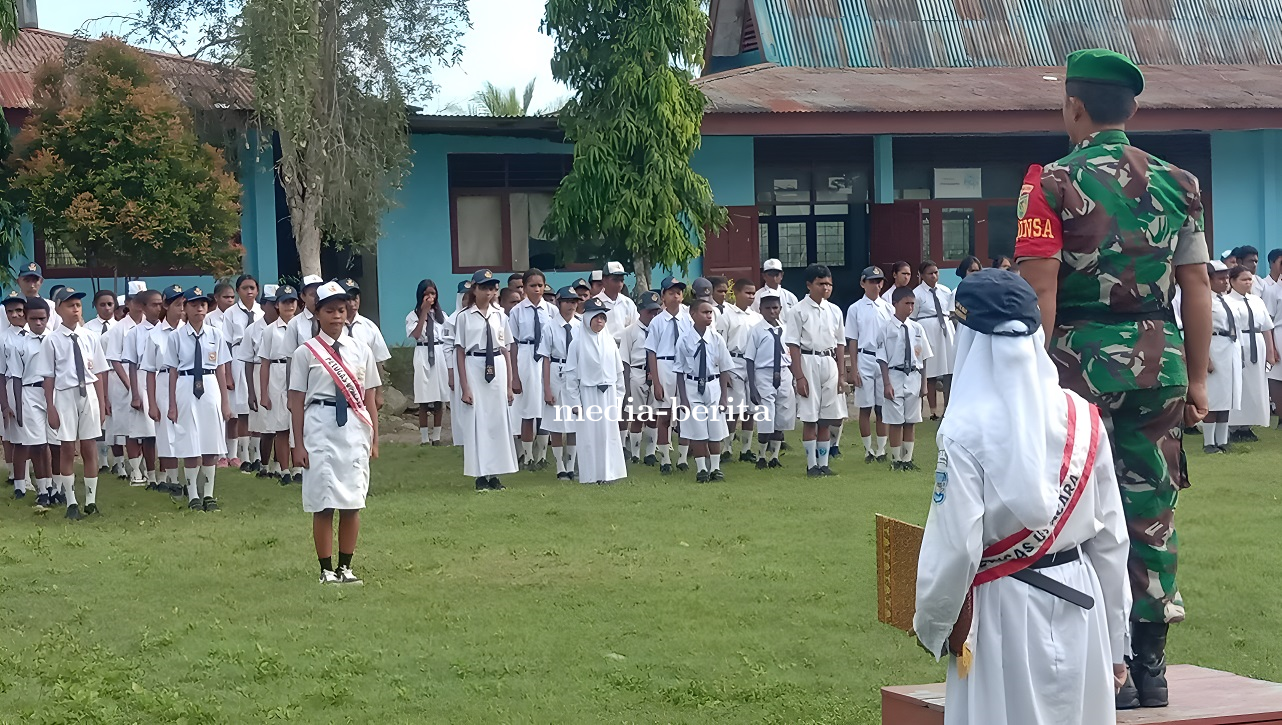 Babinsa Skanto Masuk Sekolah Beri Motivasi Dan Semangat Belajar Siswa