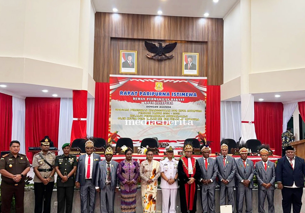 Kasdim Jayapura Hadiri Rapat Paripurna Istimewa Pelantikan Anggota DPR Kota Jayapura