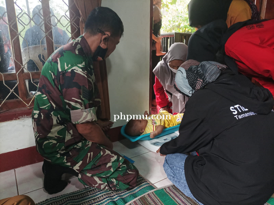  Babinsa Dampingi Giat Posyandu Wujudkan Balita Sehat