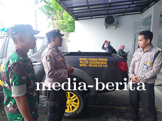 Patroli Wilayah Babinsa Bersama Bhabinkamtibmas Karangkobar