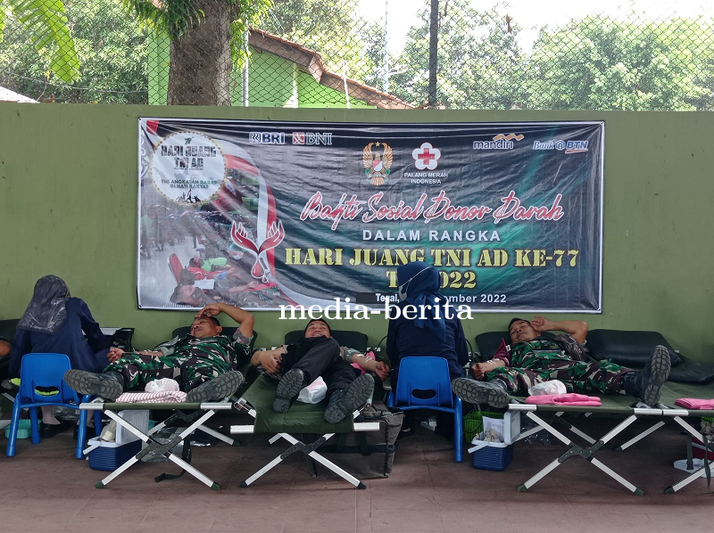 Setetes Darah Untuk Kemanusiaan, Kodim 0712 Tegal Gelar Bakti Sosial Donor Darah