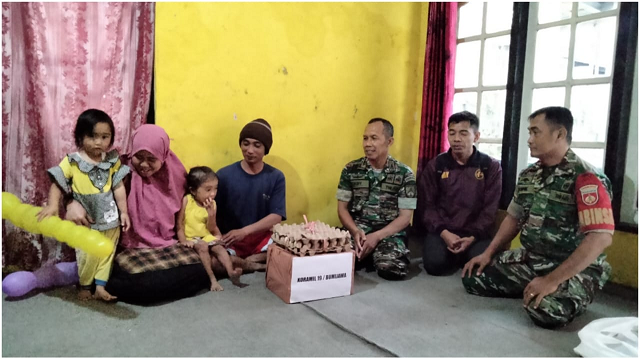 TNI Melalui Kodim Tegal Berikan Makanan Tambahan Kepada Anak  Stunting