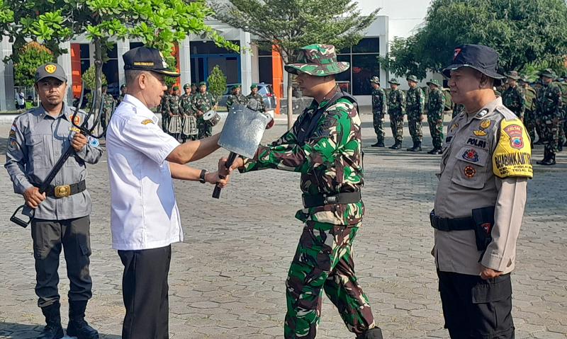 Kodim Tegal Gelar Upacara Pembukaan TMMD Di Kelurahan Pekauman Kota Tegal 