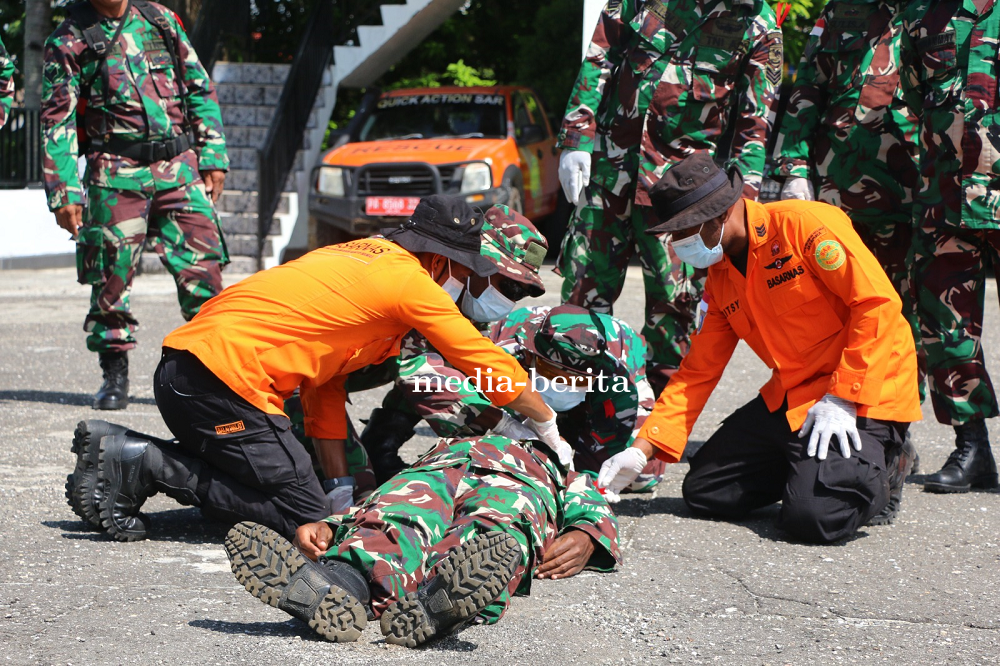 Kodim Jayapura Gelar Latihan Teknis Sistem Blok Penanggulangan Bencana