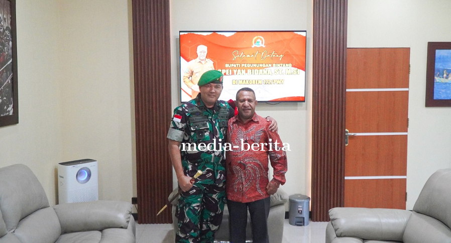 Danrem 172/PWY Dan Bupati Pegunungan Bintang Sepakat Perkuat Stabilitas Dan Pembangunan