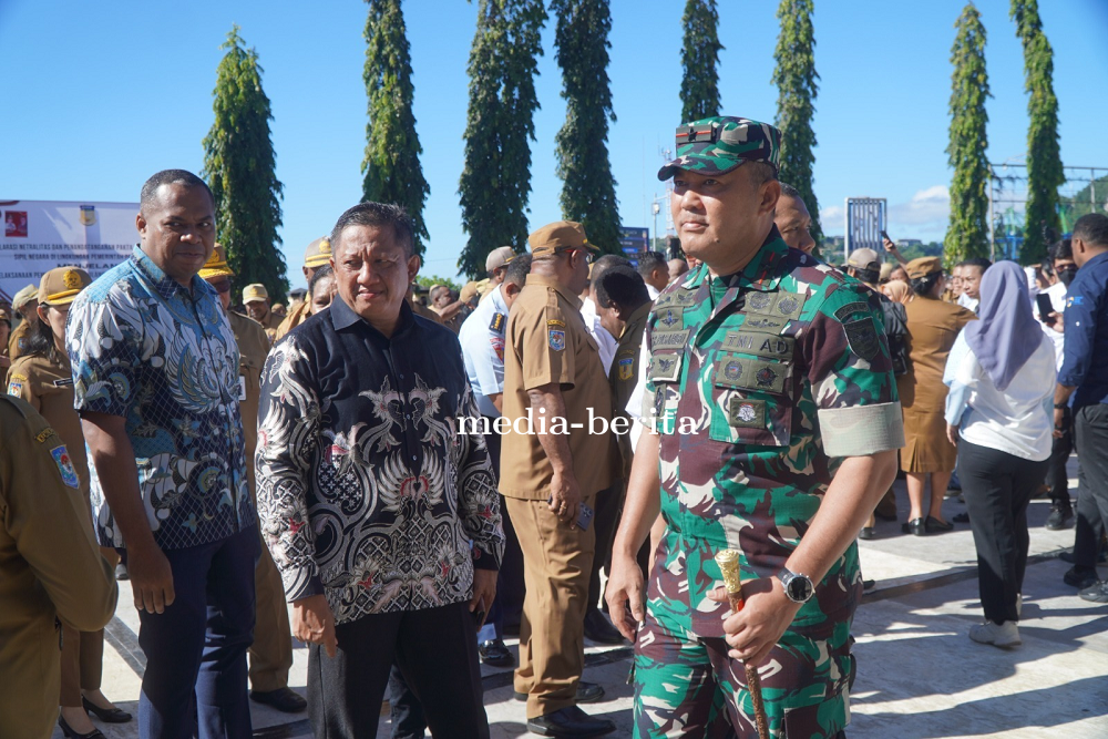 Dukung Pemerintah Wujudkan Pemilu Bersih, Danrem Hadiri Deklarasi Netralitas ASN Papua