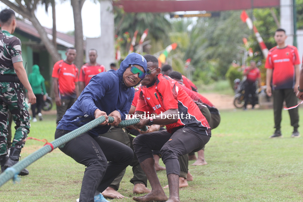 Memeriahkan Semarak Kemerdekaan HUT RI Ke-80 Yonif 757/Ghupta Vira Adakan Lomba 17 Agustus