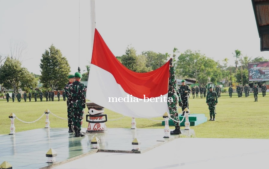 Danrem 174/ATW Pimpin Upacara 17-an, Tegaskan Komitmen Pengabdian dan Soliditas Prajurit