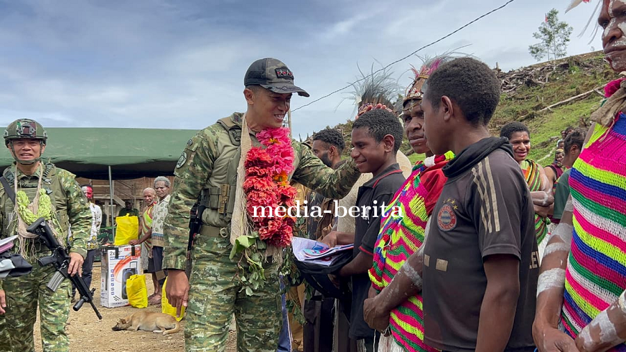 Satgas Pamtas RI-PNG Statis Yonif 753/AVT Hadirkan Rumah Belajar Gembira, Wujudkan Pendidikan yang L