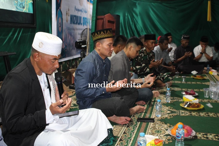 Peringati Malam Nuzulul Quran, Prajurit Yonif TP 810/BEM Pertebal Keimanan Melalui Giat Keagamaan