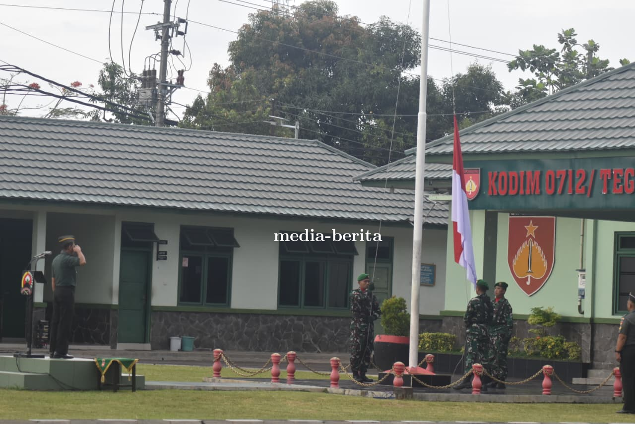 Kodim 0712 Tegal Gelar Upacara Pengibaran Bendera Merah Putih Awal Bulan November 2025