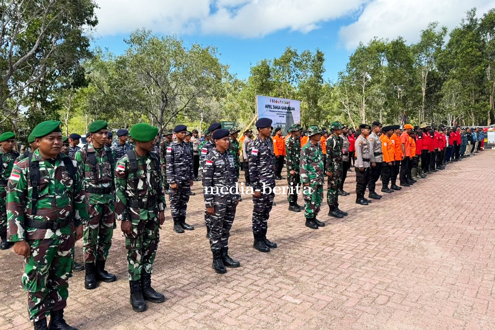 Puluhan Anggota Kodim 1707/Merauke Ikuti Apel Siaga Gabungan Karhutla