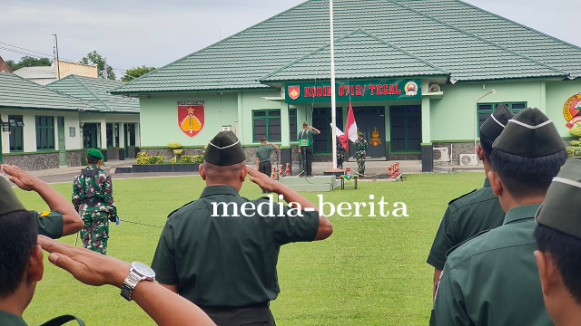 Kodim 0712 Tegal Gelar Upacara Bendera Minggu Pertama Bulan April 2024