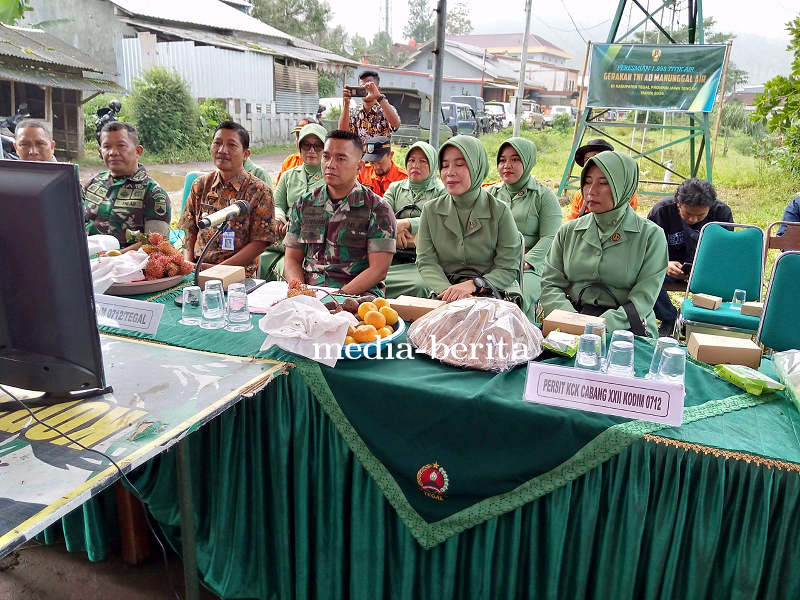 Dandim Tegal Bersama Forkopimcam Bumijawa Ikuti Vicon Gerakan TNI AD Manunggal Air