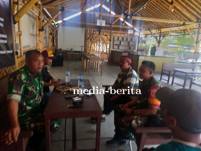 Sembari Gelar Komsos, Danramil Pangkah Pantau Objek Wisata Purbawahana