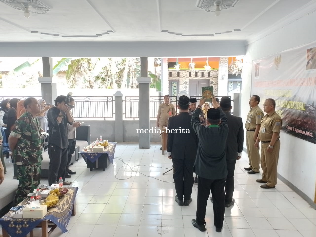 Danramil Pangkah Hadiri Pelantikan Perangkat Desa Talok