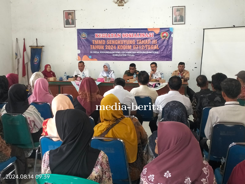 Pasiter Kodim Tegal Berikan Penyuluhan Wasbang Program TMMD Sengkuyung Tahap III Tahun 2024  