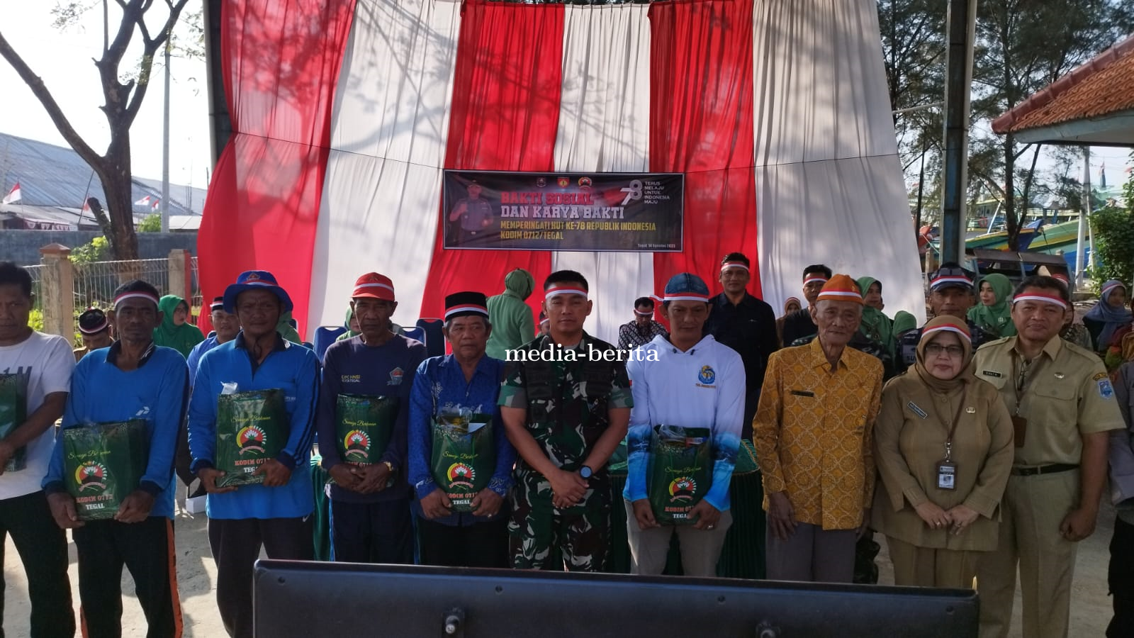Bhakti Sosial Dan Karya Bhakti Kodim 0712 Tegal Dalam Rangka Memperingati HUT Kemerdekaan RI Ke-78 T