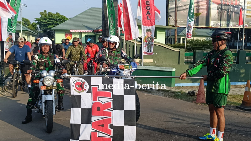 Jaga Kebugaran, Kodim 0712 Tegal Gelar Kegiatan Sepeda Santai