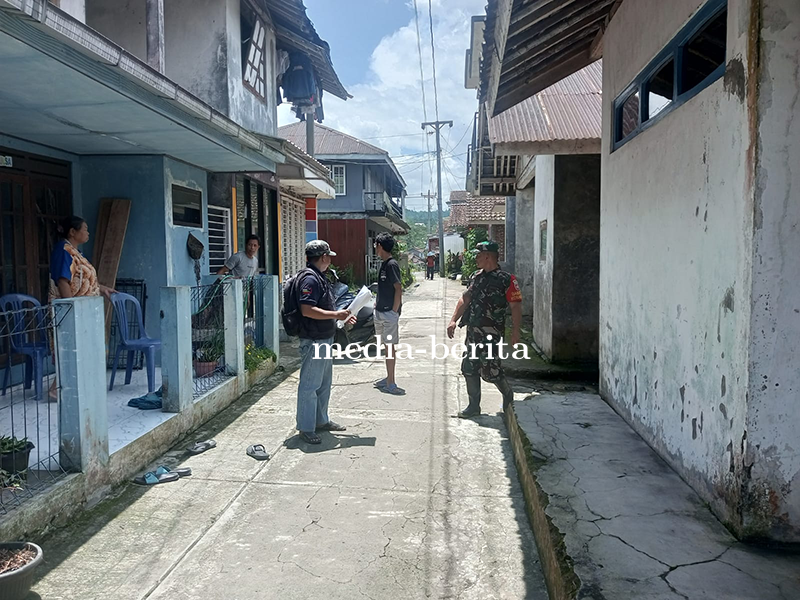 Babinsa Pendampingan Pengukuran Tanah Program Ptsl