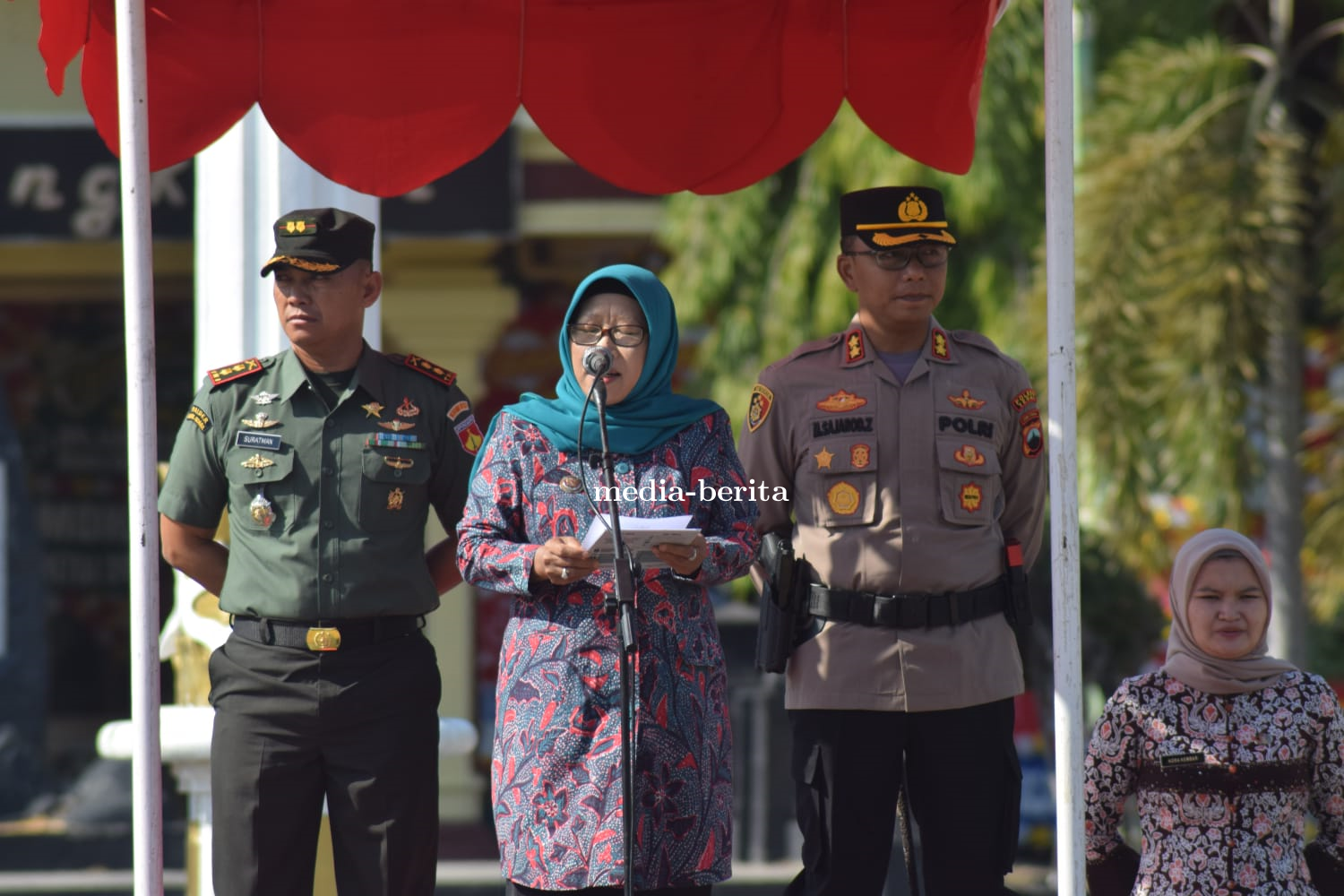 Apel Gelar Pasukan Kesiapan Pilkades Serentak Gelombang I Kabupaten Tegal Tahun 2023