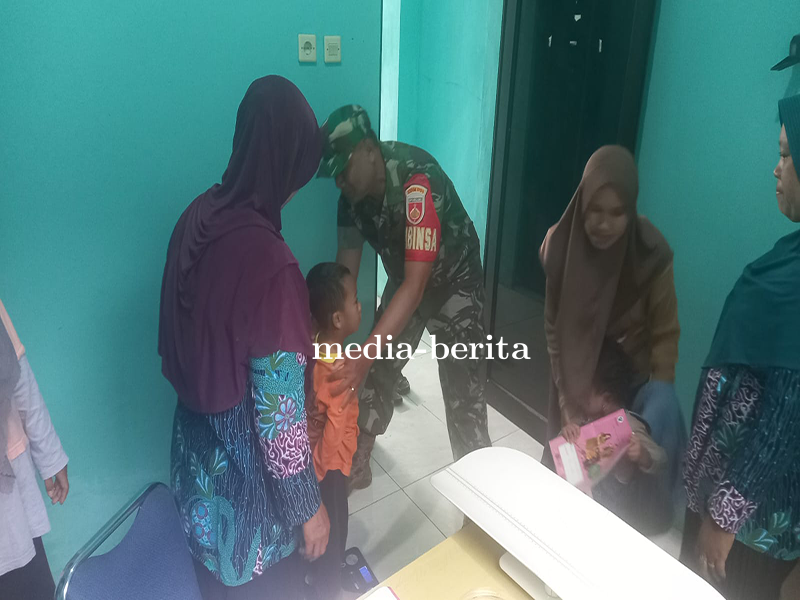 Wujudkan Balita Sehat Bebas Stunting Babinsa Dampingi Kegiatan Posyandu Balita