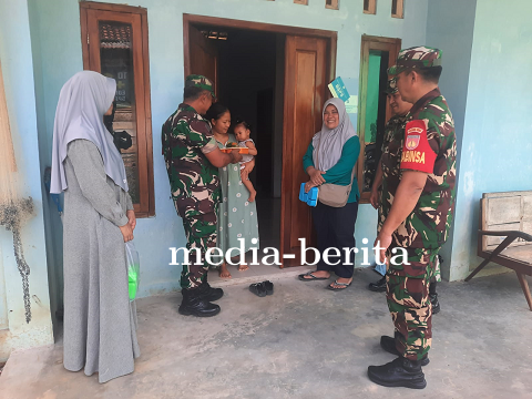 Babinsa Dampingi Program PMT untuk Cegah Stunting di Desa Karangjambe